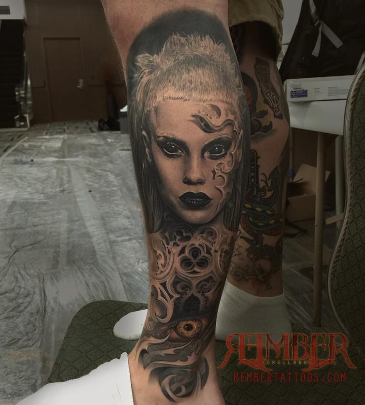 Yolanda in gothic realism by Rember, Dark Age Tattoo Studio TattooNOW